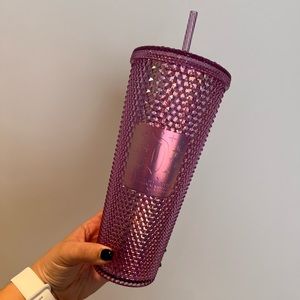 DISNEY Pink Studded Disneyland Starbucks Tumbler NWT